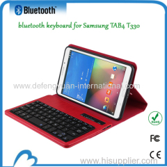 Detachable Leather Case with bluetooth keyboard for for Samsung TAB4 T330