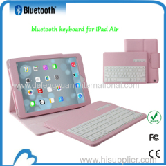 Leather case cover with bluetooth keyboard for for ipad5