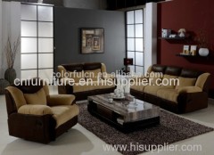 Leather+Super Velvet Recliner Sofa/Recliner Velvet Sofa/Recliner Sofa Velvet