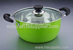 New color and flower Stainless steel cookware set