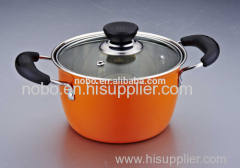 New color and flower Stainless steel cookware set