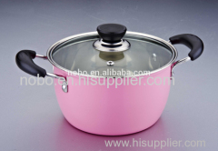 New color and flower Stainless steel cookware set