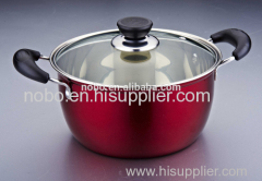 New color and flower Stainless steel cookware set