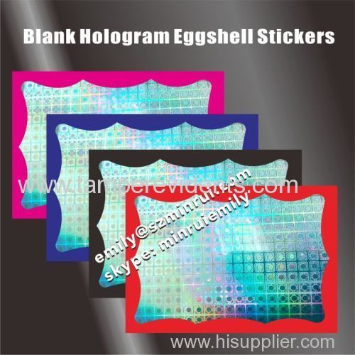 Blank border printed hologram graffiti stickers