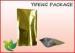 Bottom Gusset Golden Aluminum Foil Bag / Stand Up Foil Bag Without Zipper