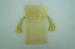 Yellow Sheer Organza Drawstring Pouch For Jewelry Packing , Polyester