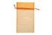 Orange Organza Drawstring Pouch With Logo Ribbon , Stamp Printing