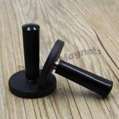 Strong Neodymium Magnetic Sign Gripper D43 x 6mm Permanent Rubber Coated Magnets