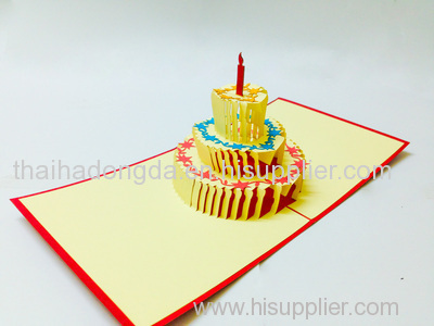 Birthday cake 3D pop up card