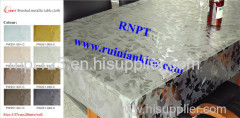 Brushed Metallic Table Cloth with polyester backing most class pvc table cloth in Middle East