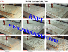 RNPT Crystal 3D PVC Table Cloth for lower class market requirement