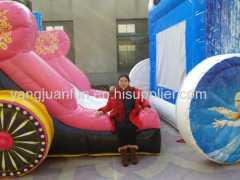 Princess carriage combo bounce house with slide