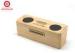 High-Fidelity Cube Bamboo Wood Bluetooth Speaker for Smartphone / Laptop