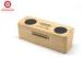 High-Fidelity Cube Bamboo Wood Bluetooth Speaker for Smartphone / Laptop