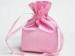 Pink Ecologic Satin Drawstring Pouch Bag Proof Moisture 10*12cm