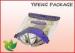 Front Clear Aluminum Foil Bag With Window / Stand Up Metallic Foil Bag