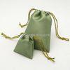 Green Small Leather Drawstring Pouch Bags For Win Packing Ecologic