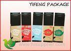 Foil Lined Coffee Tea Stand Up Paper Pouch Flat Bottom 9 Colors Custom Printed