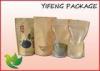 Clear Front Kraft Paper Bag With Window for Snack , Seeds , Food Packaging