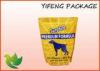 Custom Plastic Pet Food Bags Ziplock Side Gusset Pouch For Dog / Bird