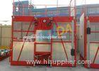 60m Single Cage Construction Material Hoist , Steel Galvanized Material