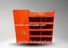 Full View Heavy Duty Cardboard Display Stand Red Five Layers Display Shelves