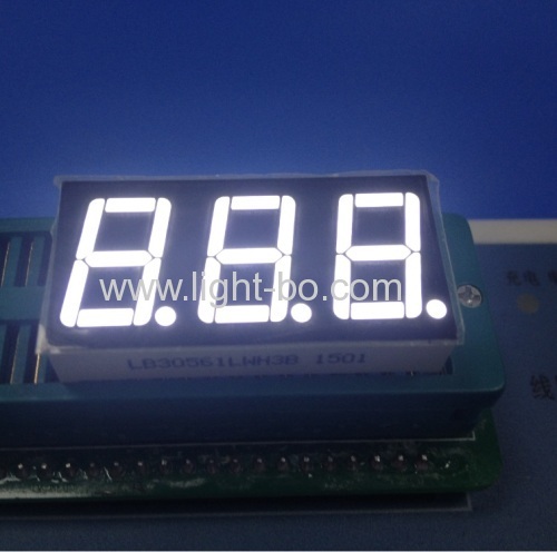 Ultra white 3 digit 0.56 7 segment led display for digital indicator