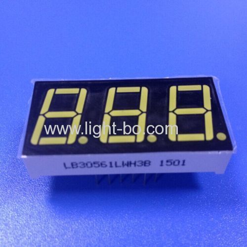 Ultra white 3 digit 0.56 7 segment led display for digital indicator