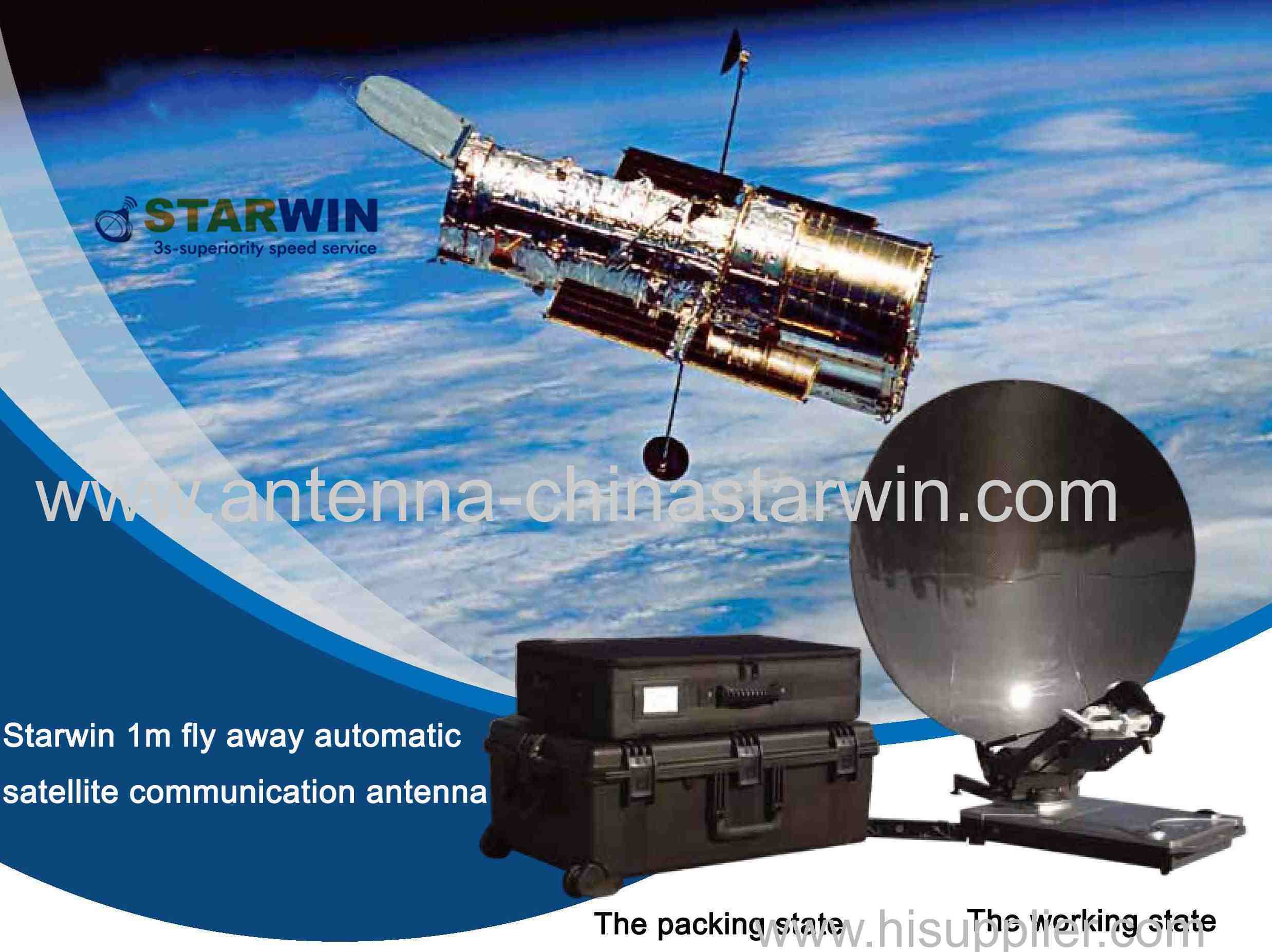 The Starwin 1m fly away automatic satellite communication antenna
