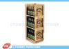 Natural Pine Wooden Display Cabinets For Wine Sale , Custom Wood Showcase