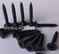 bugle head coarse thread drywall screws (black phosphated)