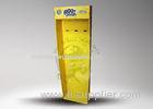 Yellow Craft paper Recycled Sidekick Display / Corrugated PDQ Hooks Display Stand