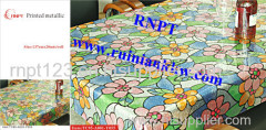 printed metallic pvc table cloth