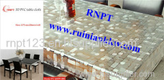 RNPT Crystal 3D PVC Table Cloth for lower class market requirement