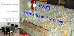 RNPT Crystal 3D PVC Table Cloth for lower class market requirement