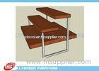 Pant / Clothes 3 Shelf Chipboard Display Stands 3 Layers With Metal Tube