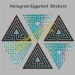 Custom printed hologram destructible eggshell stickers