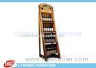 Store Shop MDF Wine Display Stands Paint Finish , OEM Wooden Display Racks