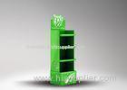 Four Tiers Cardboard Display Stand , Green Color Retailer Display Rack