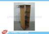 Garment Pants Selling Gondola Display Stands / Bamboo Wood Gondola Display