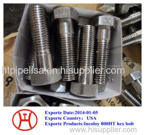 Incoloy 800HT bolt nut washer threaded rod