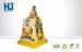 Store Retail Cardboard Advertising Displays Stand / Exhibition Booth Standee Yellow