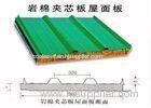 stainless steel Rock Wool Sandwich Panel / galvanized steel roof tiles