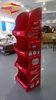 Stationery corrugated POP Cardboard Floor Display Stands