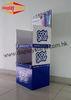 Two Tiers Exhibition Cardboard Floor Display Stand , Magazine Cardboard Displays