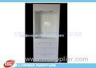 White Wood Display Cabinets Drawers For Retail Jewelry Displays , Paint Finished