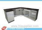 Unique Big Size Black / White Shop Cash Counter Table MDF With Multi Layers