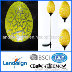 Landsign CE/ROHS garden glass ball light for garden decorations solar cell lamp with solar panel