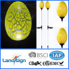 Cixi Landsign CE/ROHS egg shape garden glass light for garden decorations led decorative light with solar panel