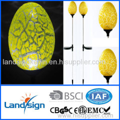 Landsign CE/ROHS garden glass ball light for garden decorations solar cell lamp with solar panel